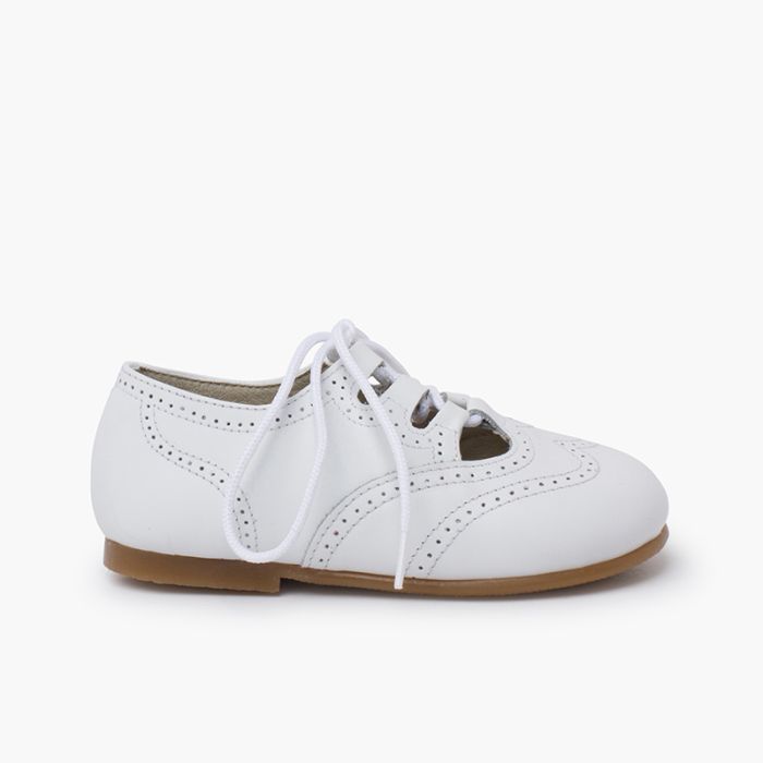 Scarpe inglesine cuoio suola caramello