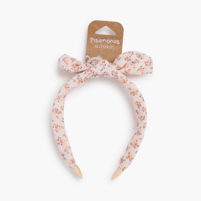 Cerchietto fiocco fiori Liberty