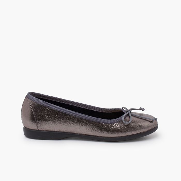 Ballerine lucide con fiocco 
