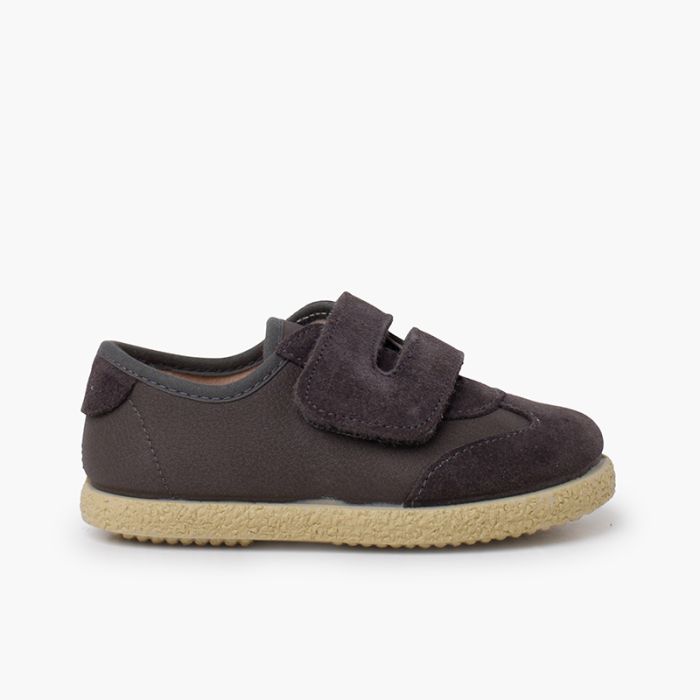 Sneakers in camoscio e similpelle
