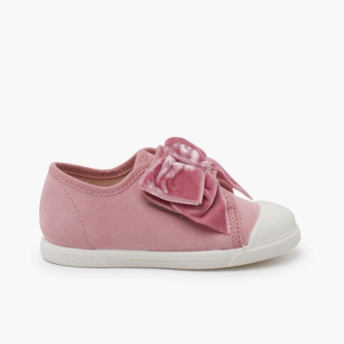 Sneakers fiocco velluto