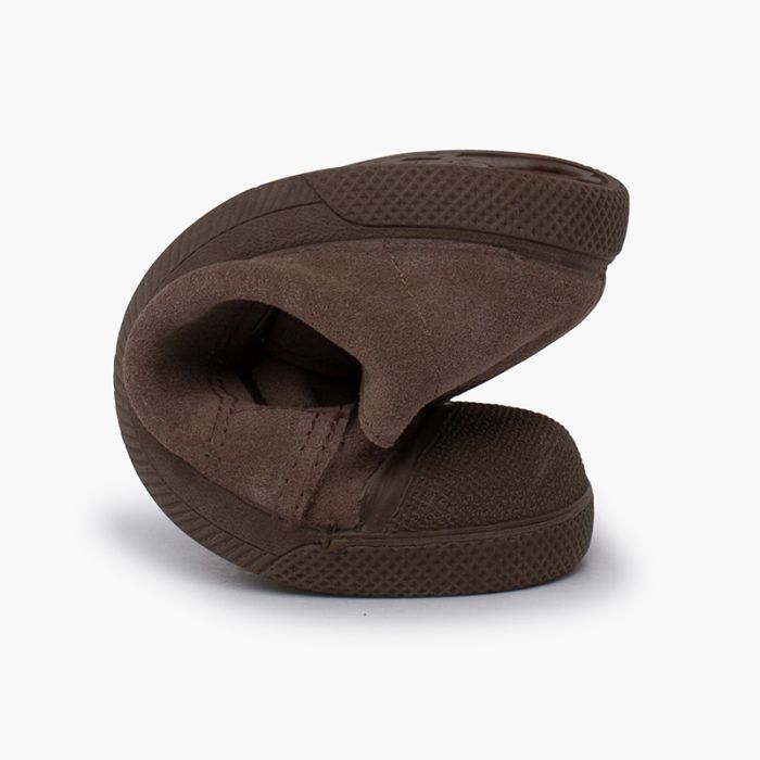 Sneakers pelle scamosciata bambini punta gomma