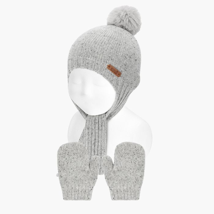 Set berretto e guanti tweed bebé