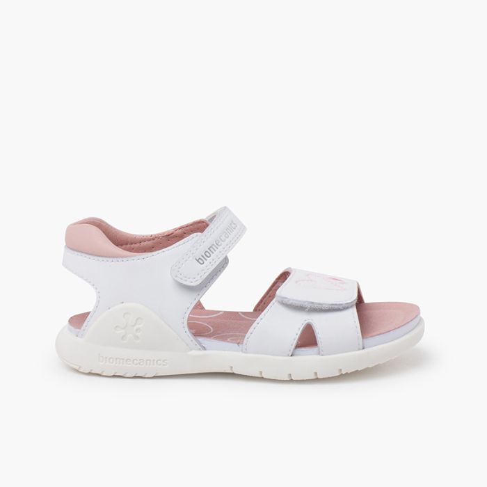 Sandali bambina cuori e chiusura a strappo