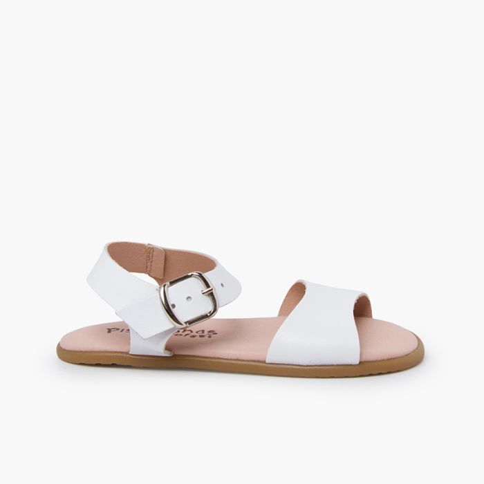 Sandali barefoot tinta unita fibbia
