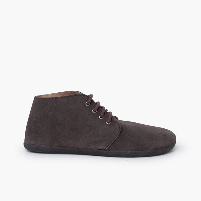 Stivali barefoot pelle scamosciata lacci