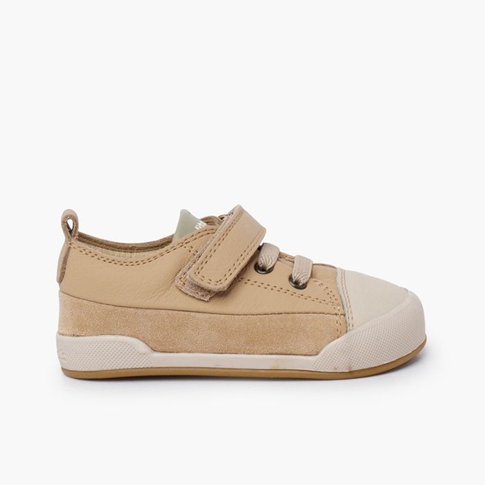 Scarpe sportive pelle punta lacci elastici Blanditos