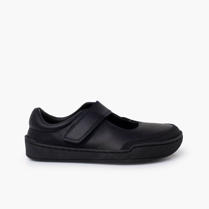 Ballerine con cinturino scuola barefoot pelle bambina