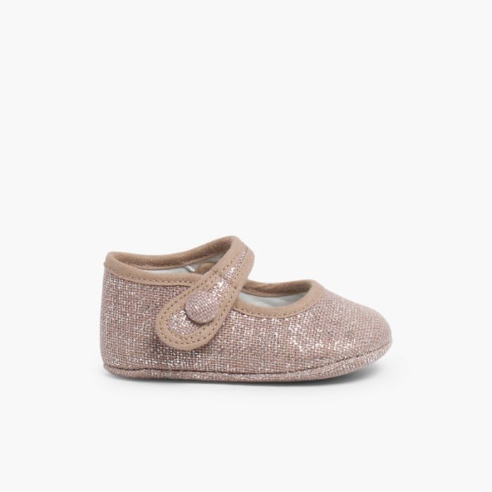 Scarpine con Cinturino Lino chiusura a strappo