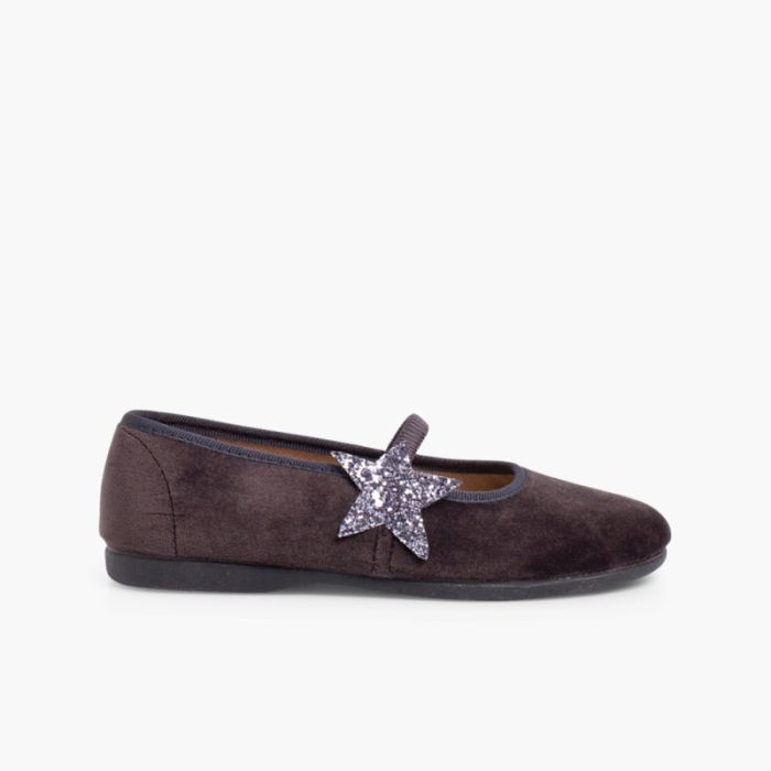 Ballerine con Stella di Glitter e cinturino elastico