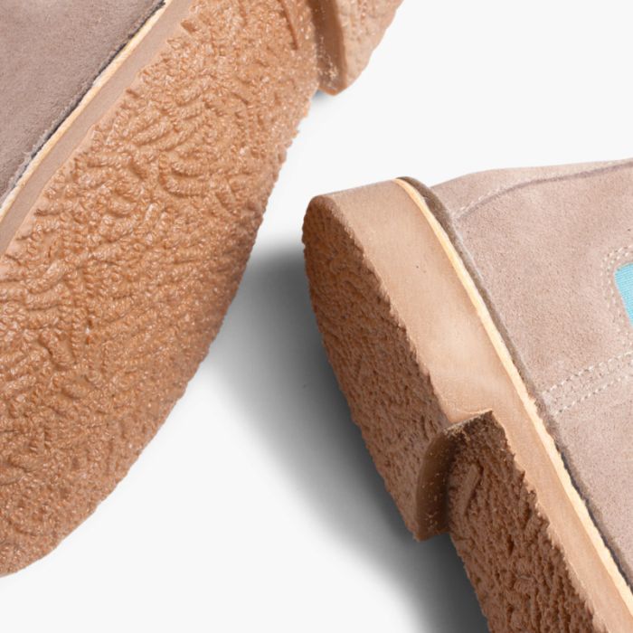 Stivaletti scamosciati Chelsea bambini e donna con elastico colorato