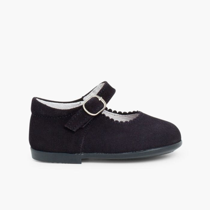 Scarpe primi passi Bambina Scamosciate Fibbia
