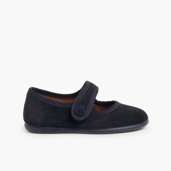 Scarpe bambina scamosciate chiusura a strappo