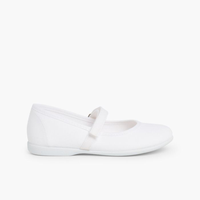Scarpe Bambina Tela chiusura a strappo fino
