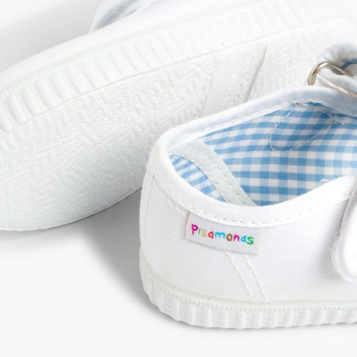 Scarpe Bambina Pisamonas - Chiusura A Strappo, Suola In Gomma, Stile Sneakers, Cotone - Foto 10