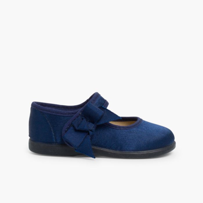 Scarpe di Raso Bambina chiusura a strappo Pisamonas
