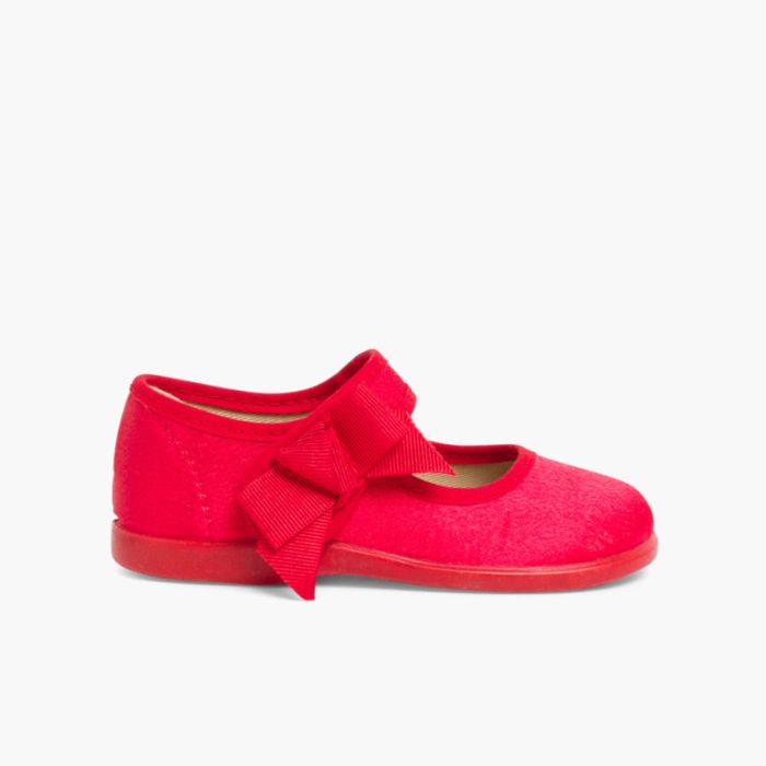 Scarpe di raso bambina chiusura a strappo