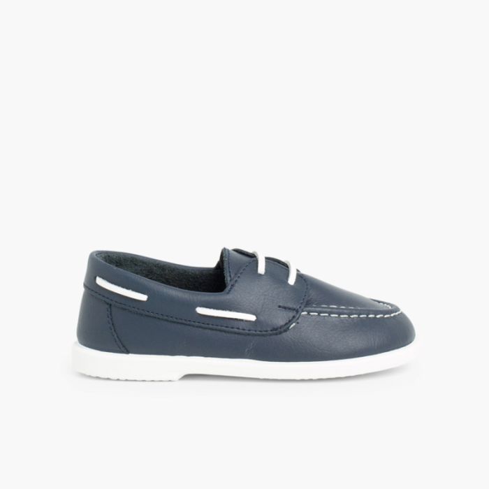 Scarpe tipo da Barca Bambini Pelle Lavabile