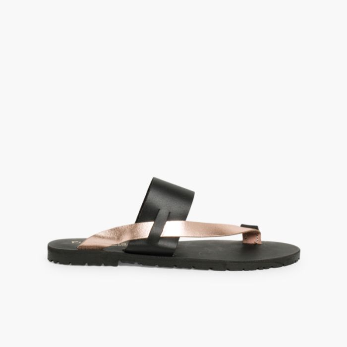 Sandali Infradito Nappa Metallizzata 