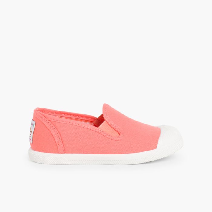 Sneakers Tela senza Lacci con Elastici Laterali