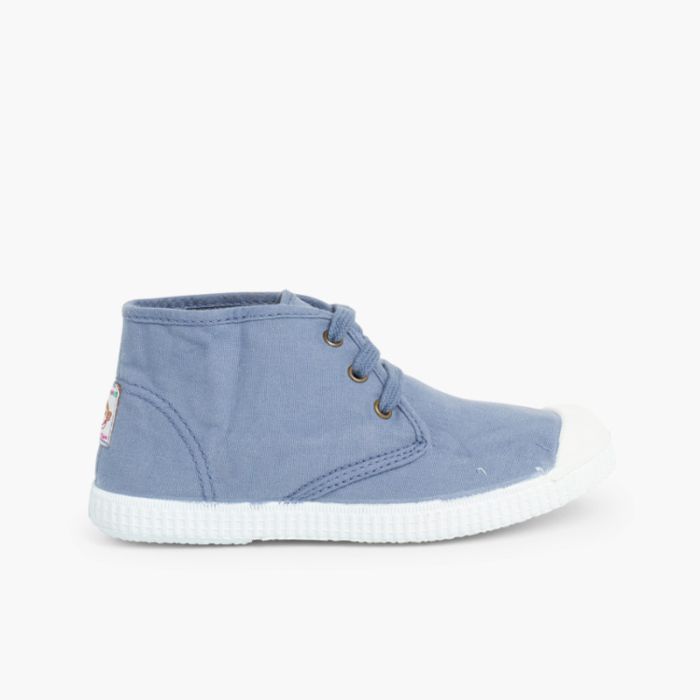 Sneaker in tela alte con stringhe