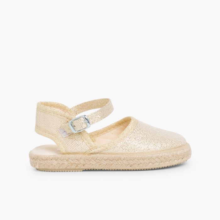 Espadrillas bambine brillantini con fibbia