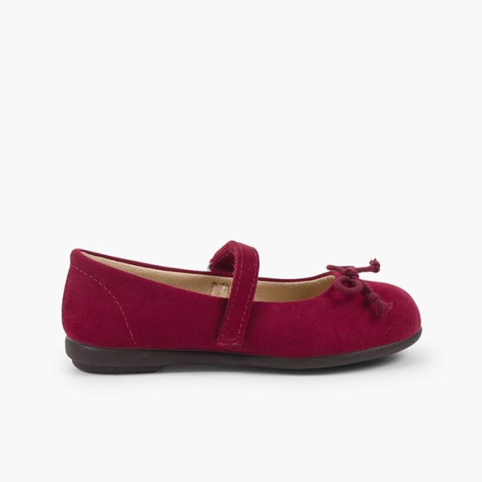 Ballerine con chiusura a strappo e fiocco tipo scarpe con cinturino