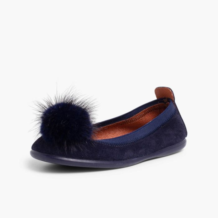 Ballerine con pompon Scarpe eleganti per bambine