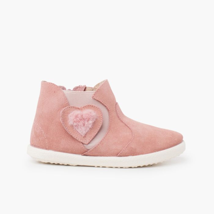 Stivale elastico laterale con cuore 