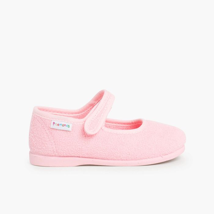 Pantofole Casa Bambina chiusura a strappo Spugna