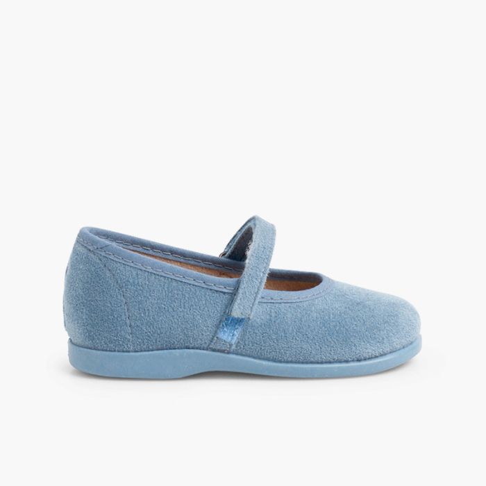 Scarpe bambina effetto scamosciato chiusura a strappo