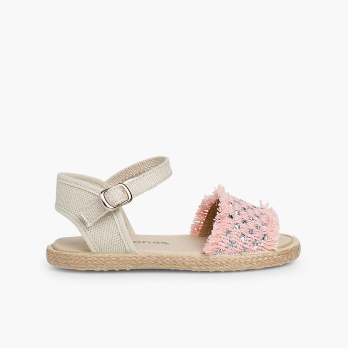 Sandali Brillanti Bambina con Frange