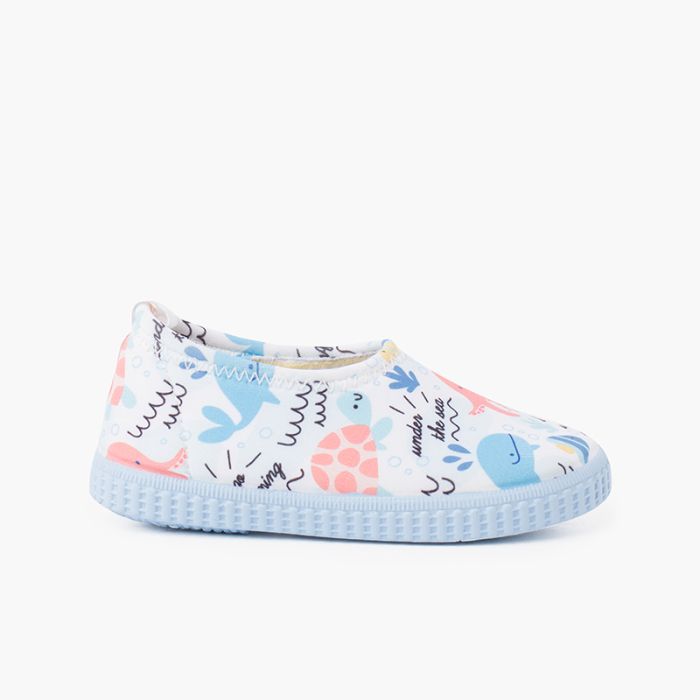 Sneaker chiusa tipo neoprene con disegni