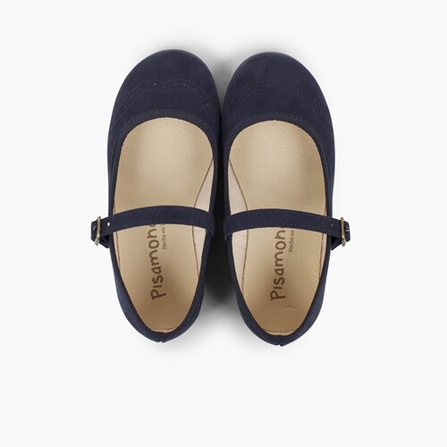 Scarpe con cinturino fibbia impuntura Blu