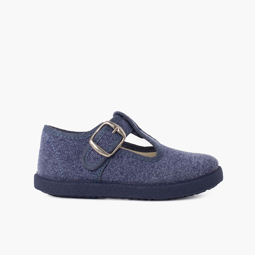 Scarpe Occhio di Bue Suola Sport al Tono Blu jeans
