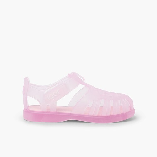 Sandali ragnetti basici con chiusura a strappo tobby Rosa