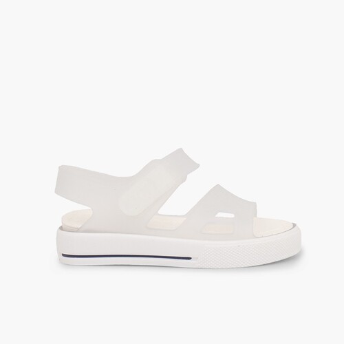 Sandali gomma tipo sneakers Malibú Bianco