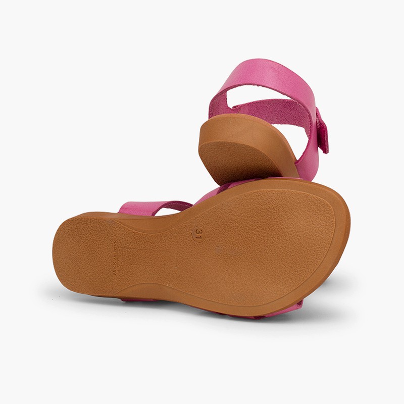 Conguitos - Sandali aperti ecologici per bambina (Rosa/Taglia 20) per Bambina (Rosa/taglia 20