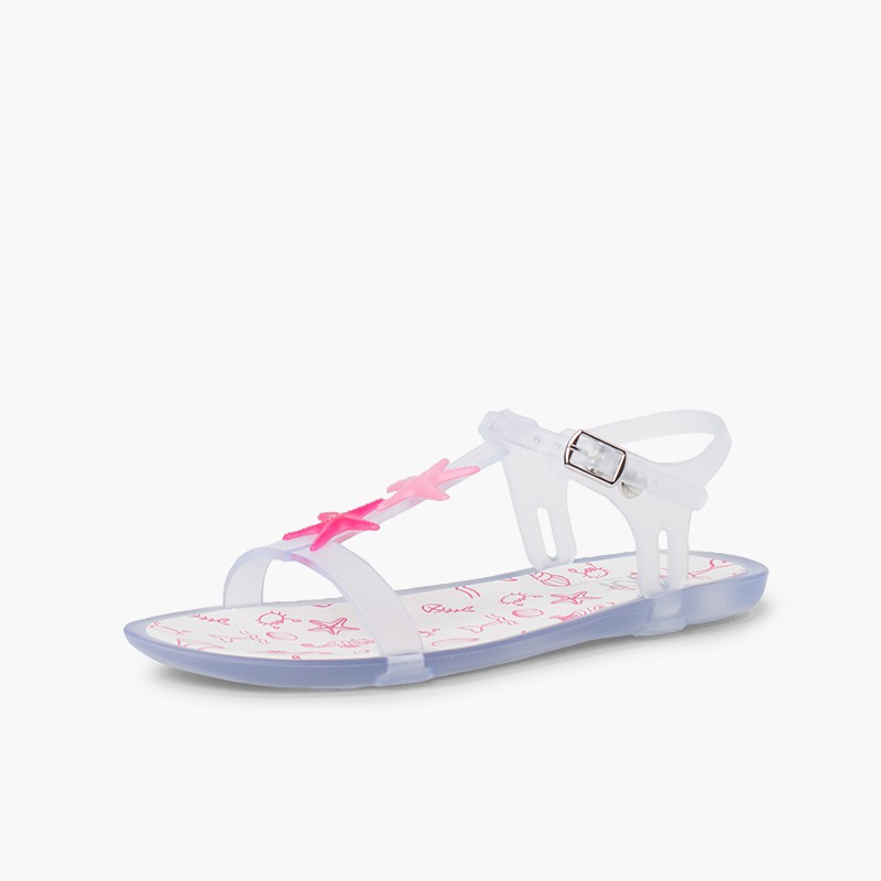 Sandali gomma stelle marine Tricia Bianco