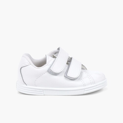 Scarpe sportive Neonato e Bambino Pelle Lavabile  Bianco