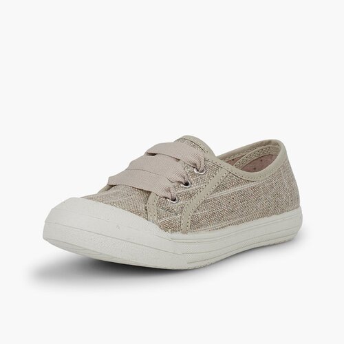 Scarpe lino brillantini bambina Beige