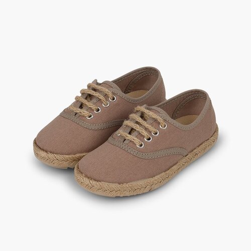 Scarpe bambino suola e lacci iuta Caffelatte