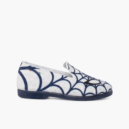 Pantofole a ragnatela Grigio e Blu