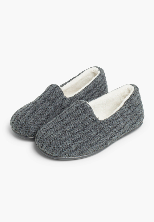 Pantofole casa bambini Lana  Grigio