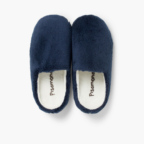  Pantofole casa in morbido pelo  Blu