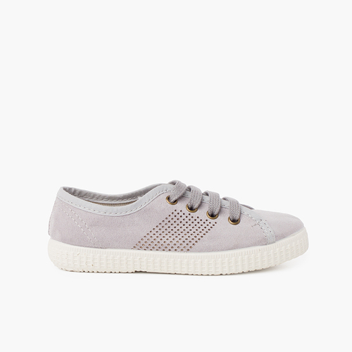 Sneakers vegane per bambini Soletta Antibatterico   Grigio