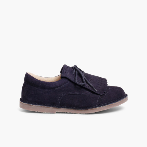 Scarpe Oxford Bambini Frange Blu