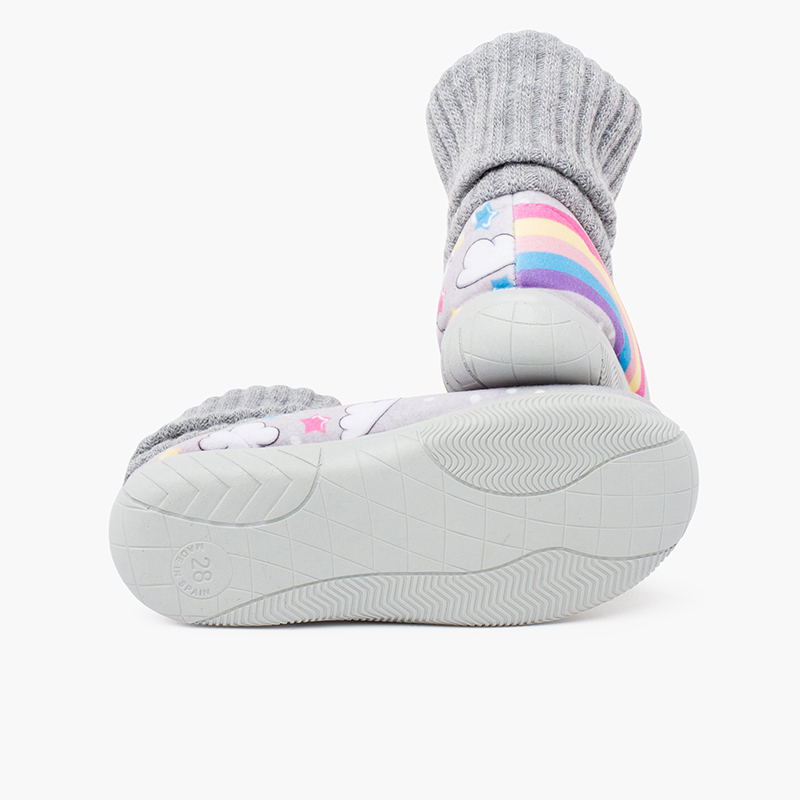 Pantofole asilo rosa da bimba con strappo e stampa cartoon UNICORNO | Scarpe&Scarpe