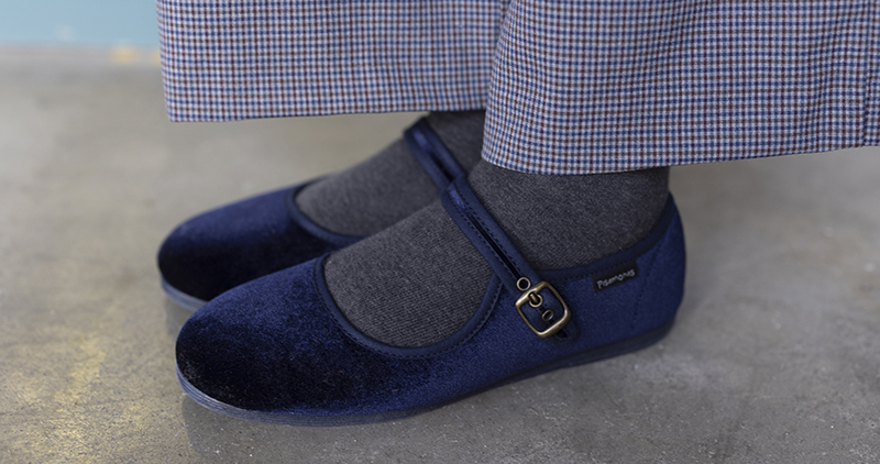 Scarpe babies in velluto